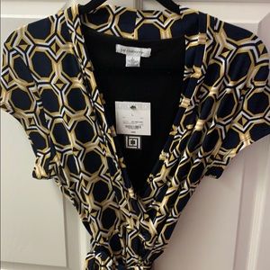 Liz Claiborne faux wrap dress